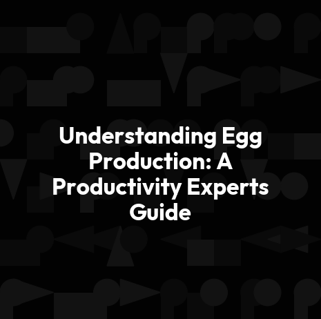 Understanding Egg Production: A Productivity Experts Guide
