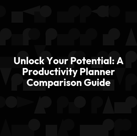 Maximize Ecosystem Productivity: Harnessing My Productivity Planner