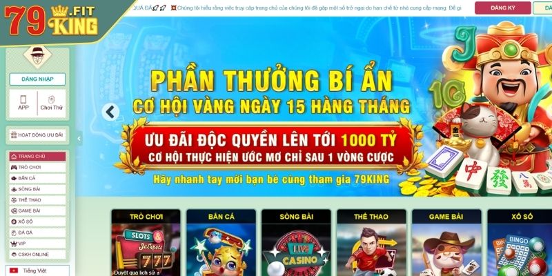 Truy cập trang chủ 79KING